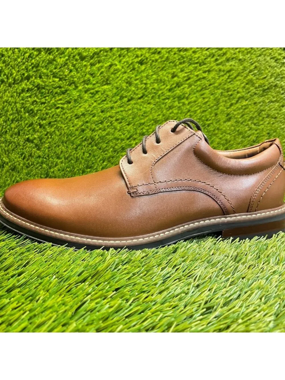 Nunn Bush Calderone Mens Size 8 Brown Casual Classic Plain Toe Oxford Shoes